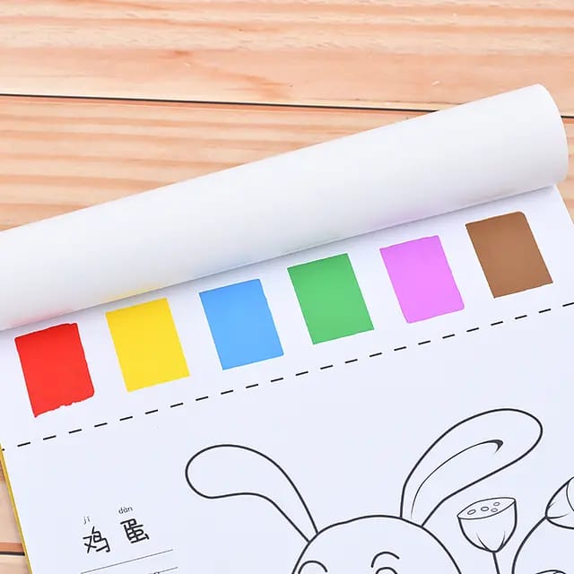 Doodle Delights: Compact Drawing Book with 6-Color Strip and Paintbrush (Unicorn)