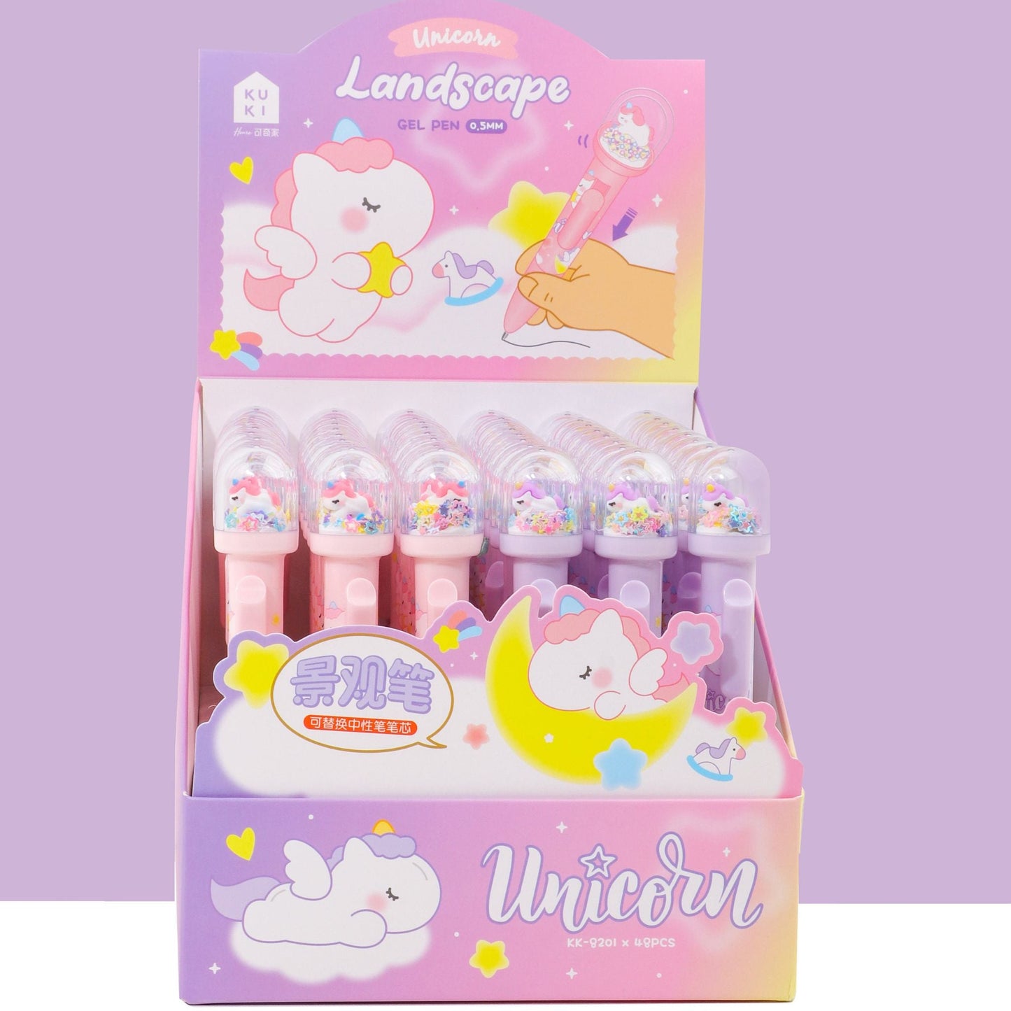 Unicorn Topper Gel Pen – 0.35mm Pastel Writing Pen