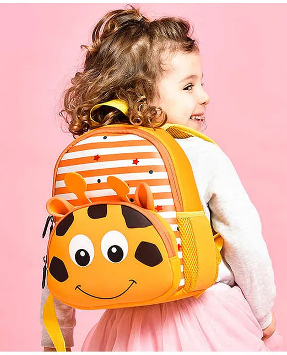 Cute Baby Giraffe Soft Plush Backpack with Front Pocket for Kids