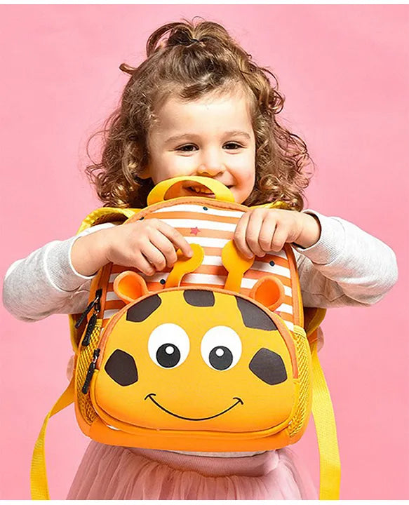 Cute Baby Giraffe Soft Plush Backpack with Front Pocket for Kids