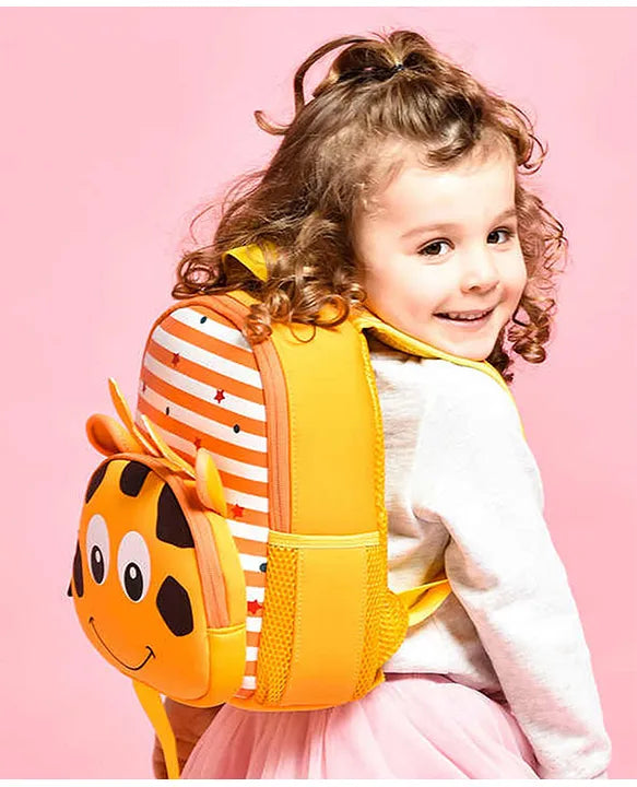 Cute Baby Giraffe Soft Plush Backpack with Front Pocket for Kids