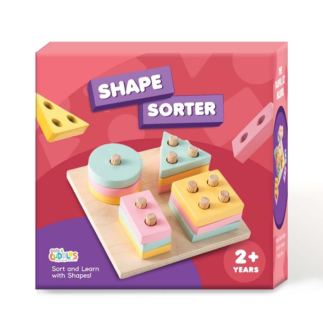 Wooden Shape Sorter for Kids