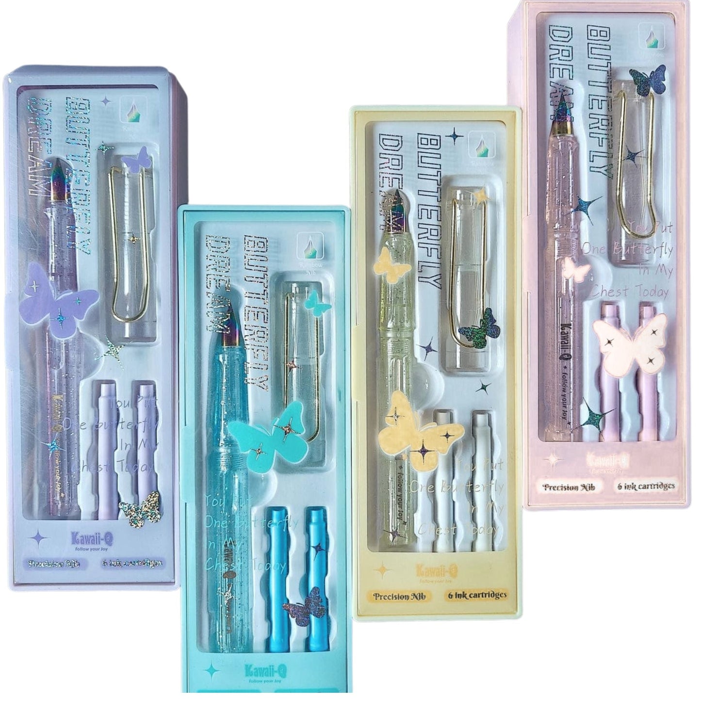 Butterfly Design Fountain Pen Set
