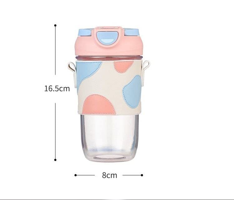 Classy Sipper Glass with Faux leather sleeves - 500ml