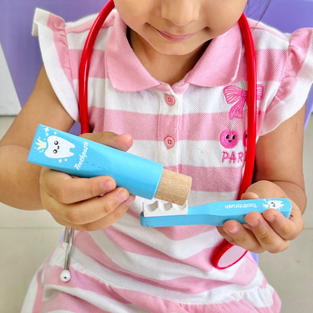 Cots and Cuddles Premium Wooden Junior Doctor Set Pretend Play for Kids