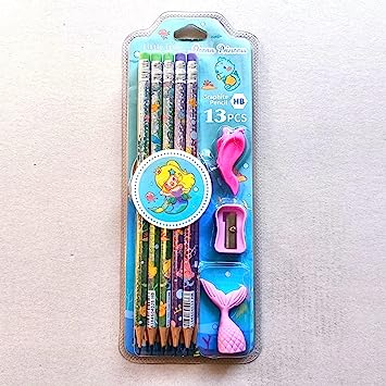 Enchanting Ocean Princess Pencil Set: Dive into Creativity with Magical Designs and Versatile Features (Random)