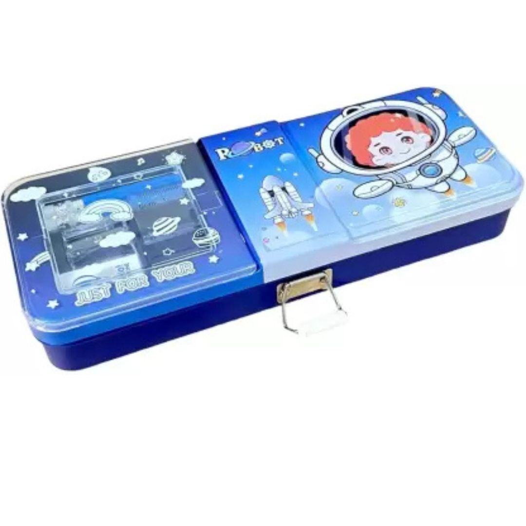 Cute Design Metal Pencil Case with Stationery