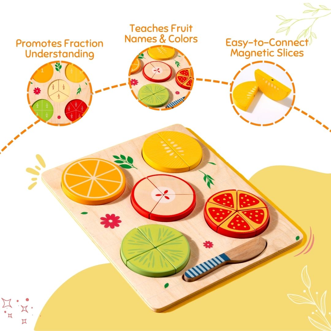 Pretend Play Fruit Fraction for Kids