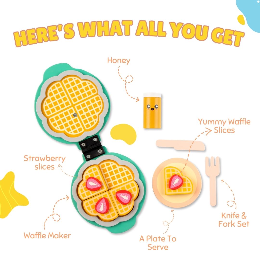 Pretend Play Waffle Set for Kids