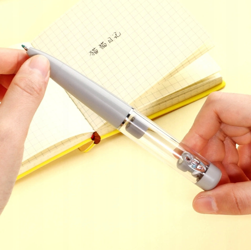 Cat with Fish Gel Pen – 0.4mm Pastel Writing Pen
