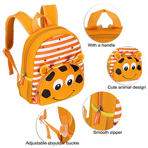 Cute Baby Giraffe Soft Plush Backpack with Front Pocket for Kids