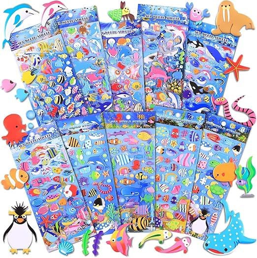 PACK OF 4 | 3D Puffy Stickers for Birthday Return Gift -39 per pc- (Prepaid Only)
