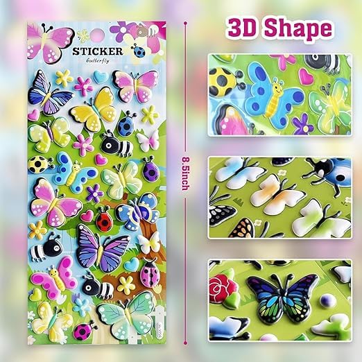 PACK OF 4 | 3D Puffy Stickers for Birthday Return Gift -39 per pc- (Prepaid Only)