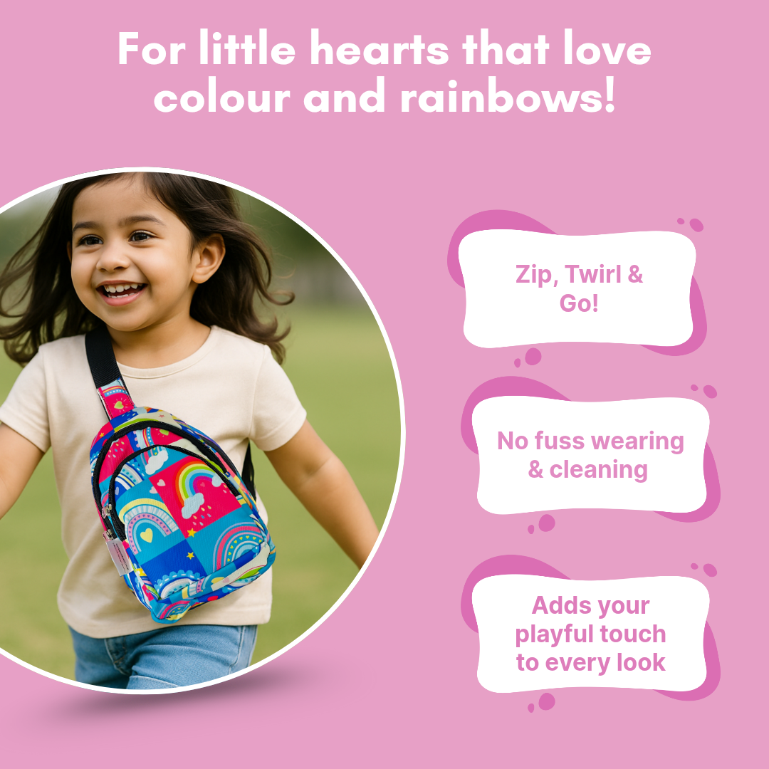 The Rainbow Print Crossbody Bag for Kids