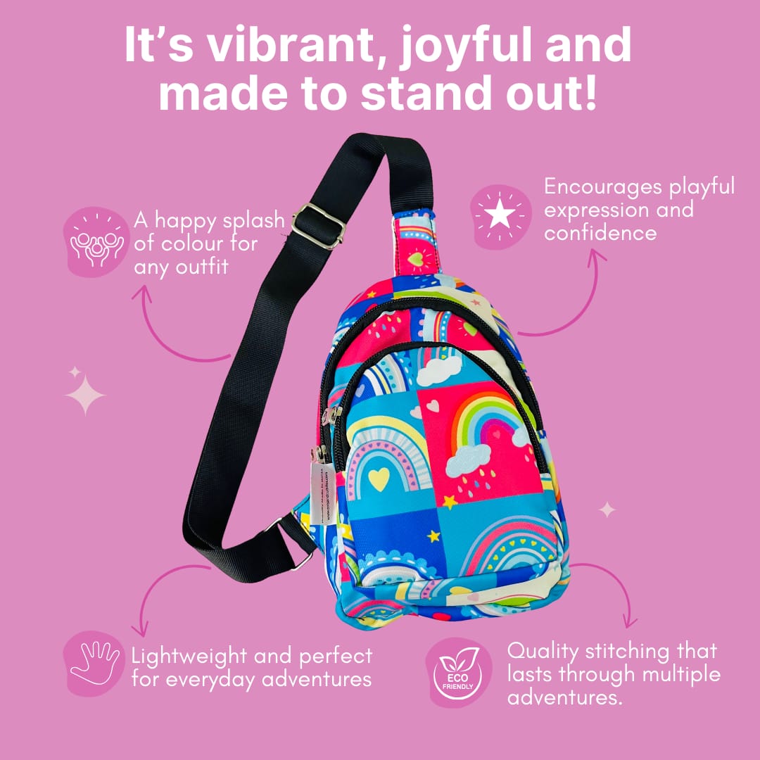 The Rainbow Print Crossbody Bag for Kids