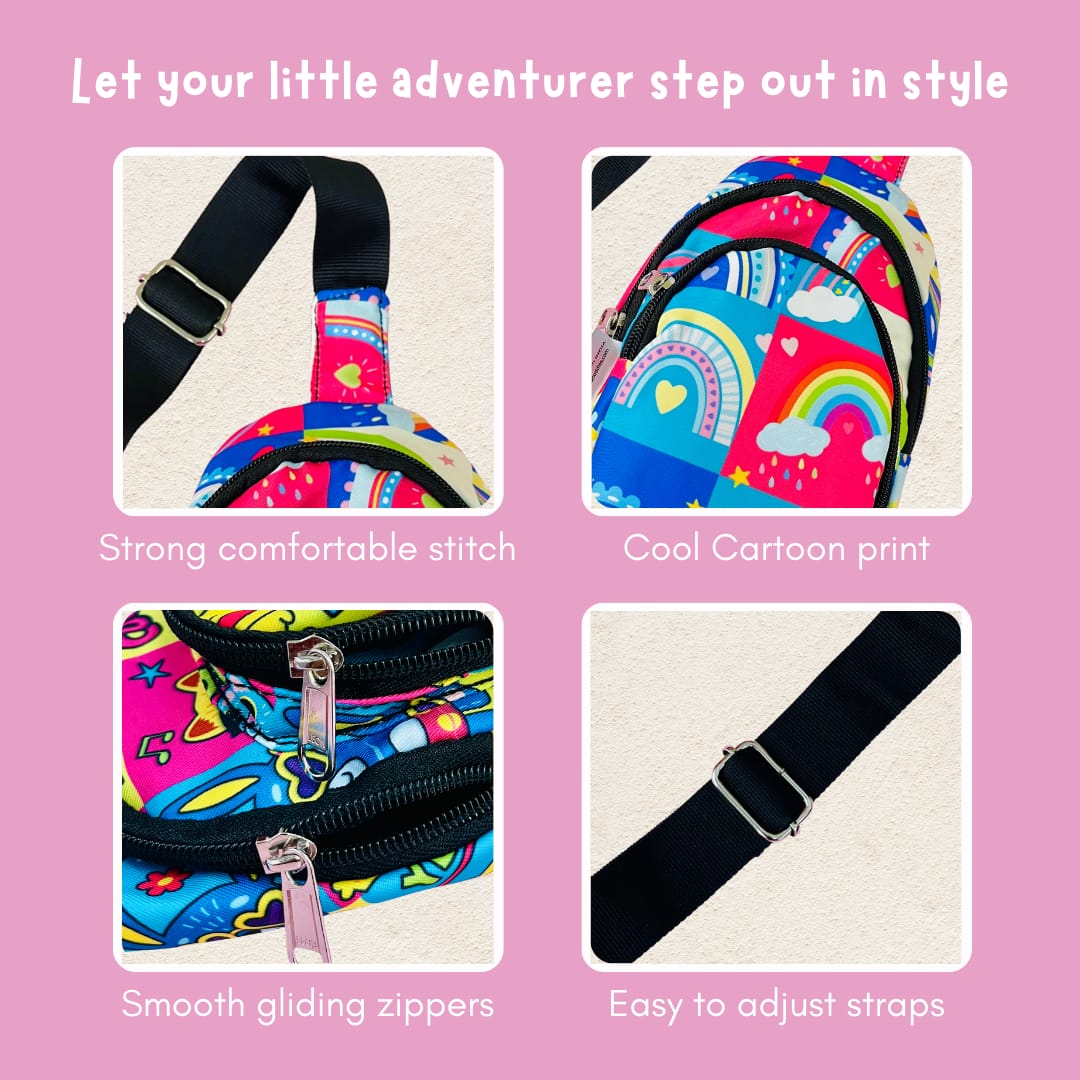 The Rainbow Print Crossbody Bag for Kids