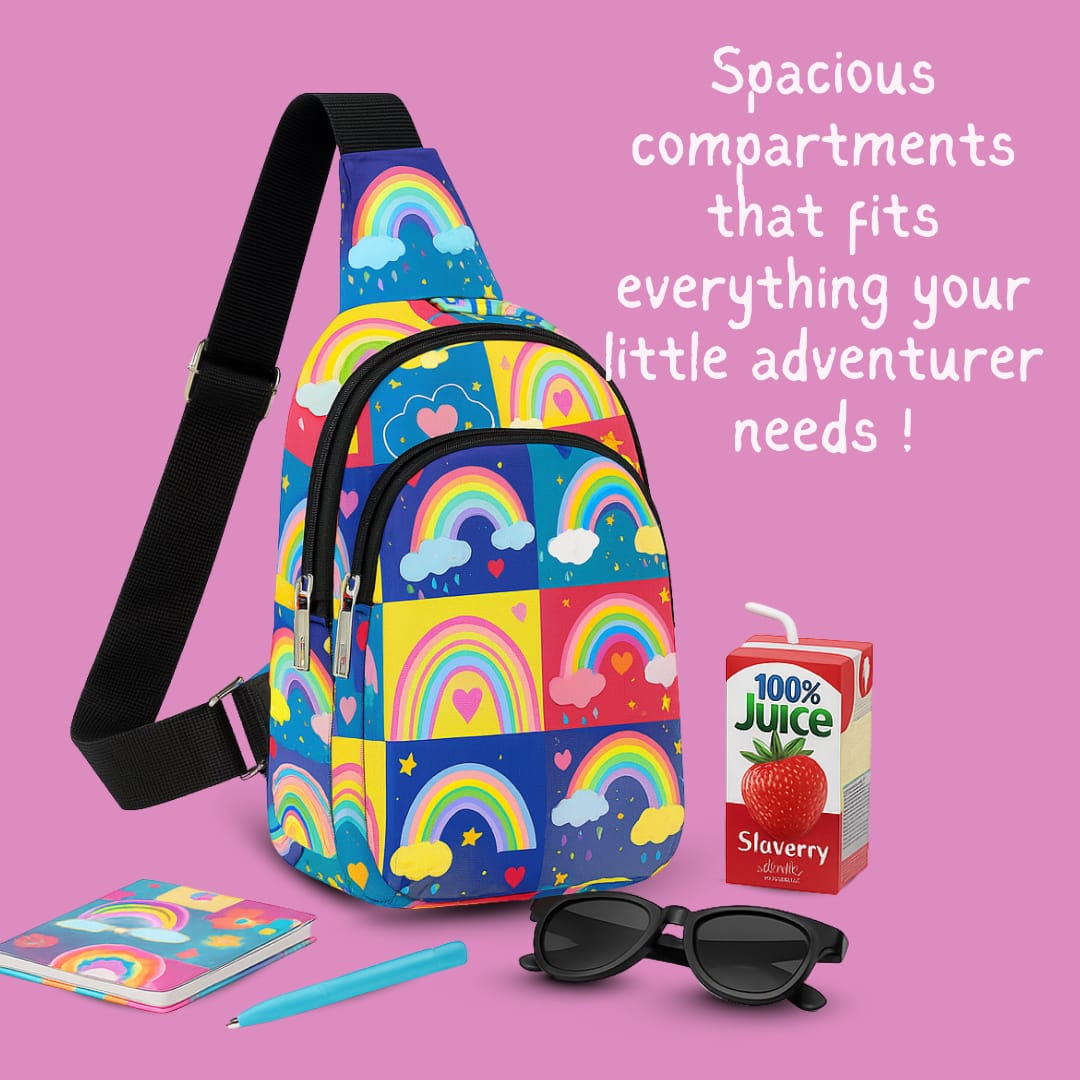 The Rainbow Print Crossbody Bag for Kids