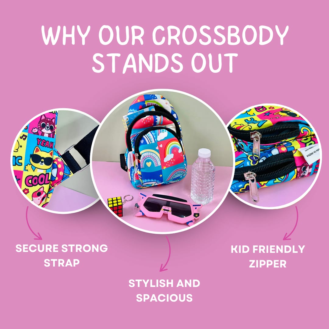 The Rainbow Print Crossbody Bag for Kids
