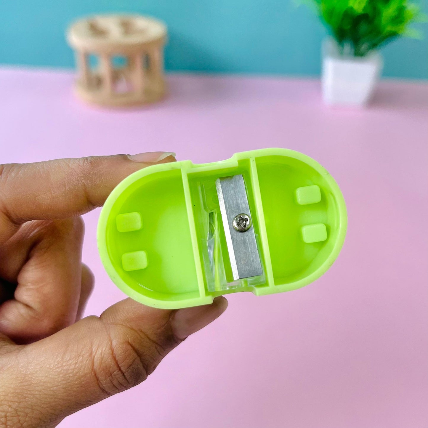 Cute Panda Design Pencil Sharpener for Kids (Random Colour)