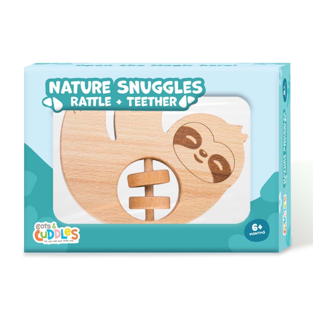 Wooden Animal Rattle for Kids