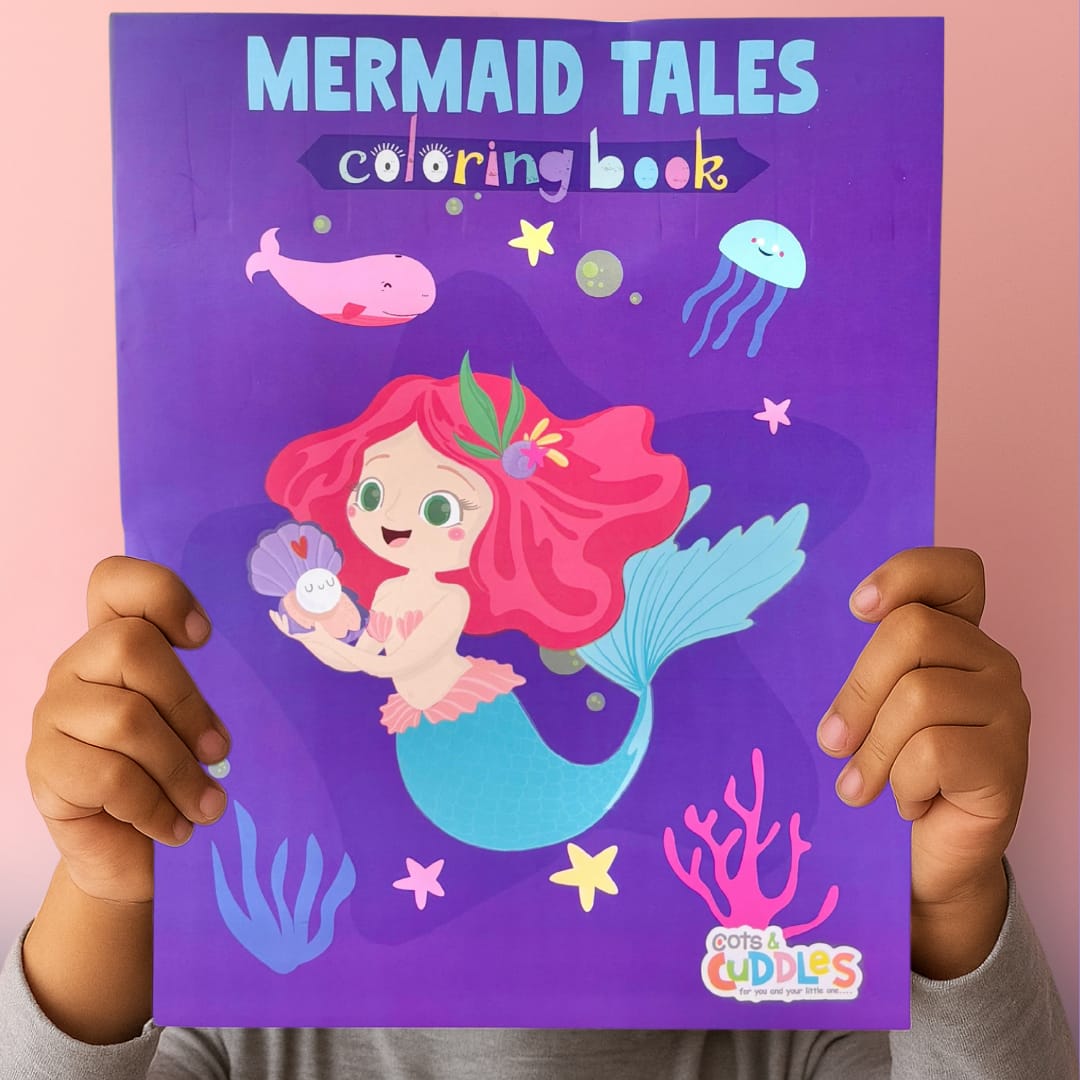 Pack of 10 |Cots and Cuddles Cartoon Colouring Book for Kids - 99 per pcs - (Mermaid)