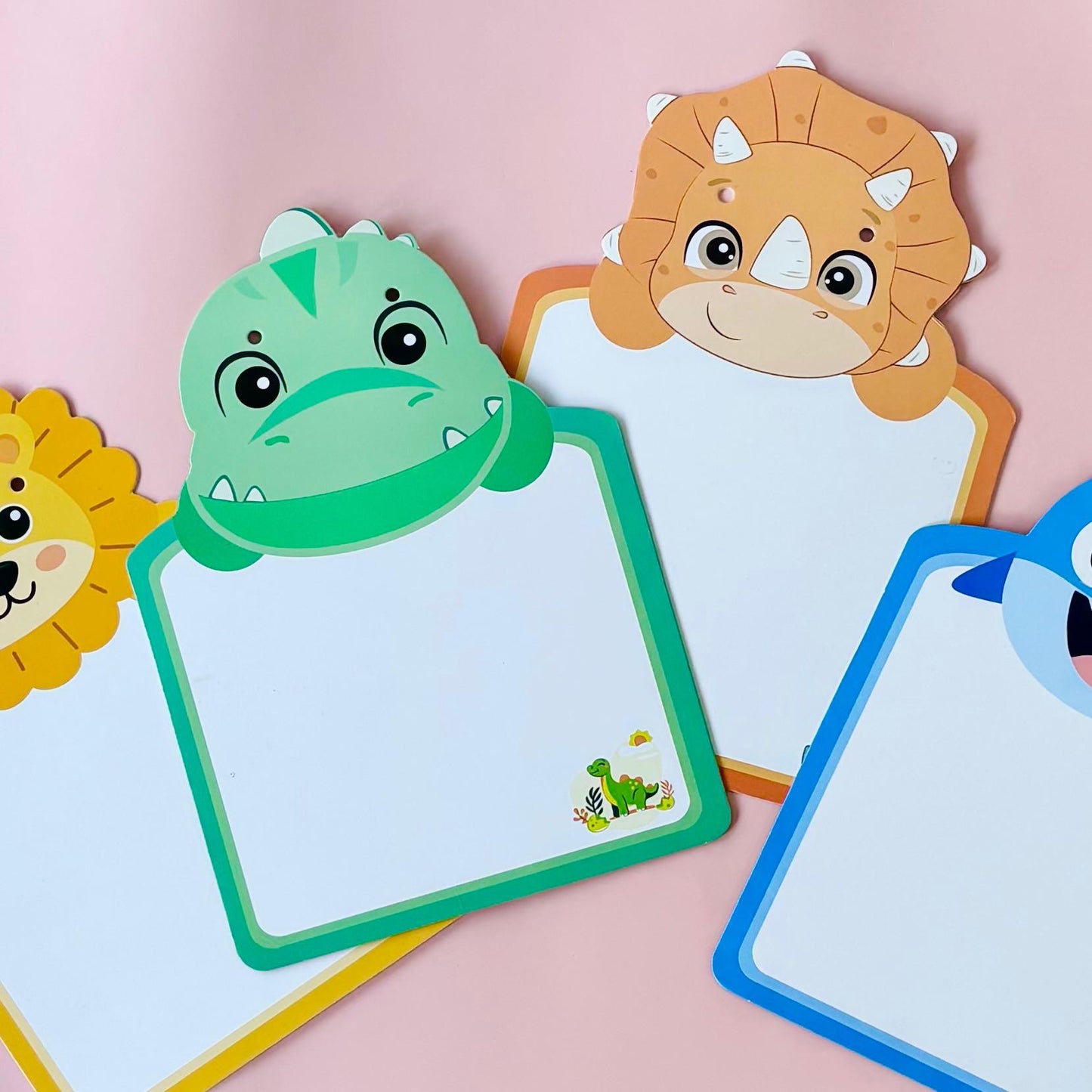 Pack of 8 | Cots and Cuddles Animal Design Write and Wipe Board for Kids