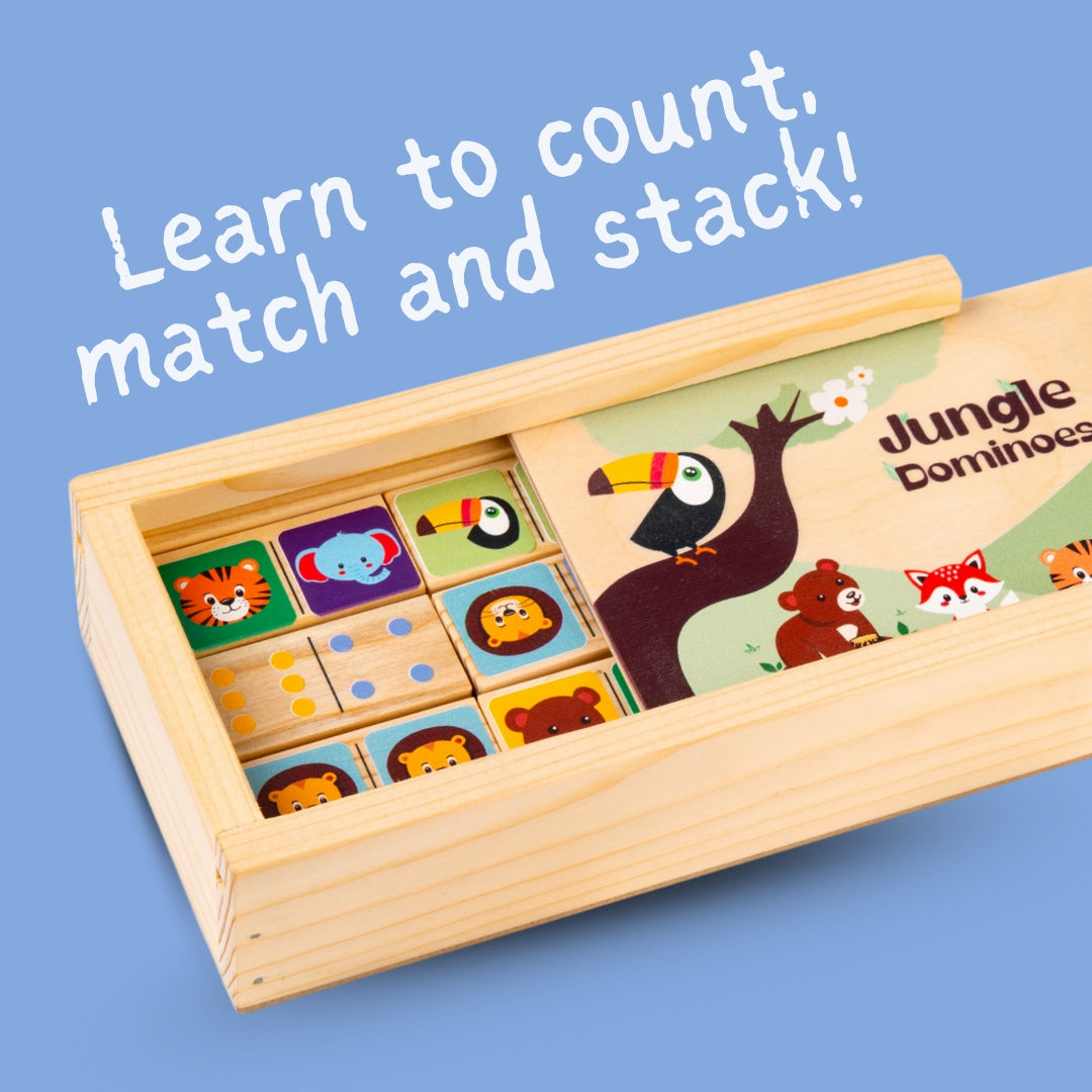 Wooden Animal Faces Dominos