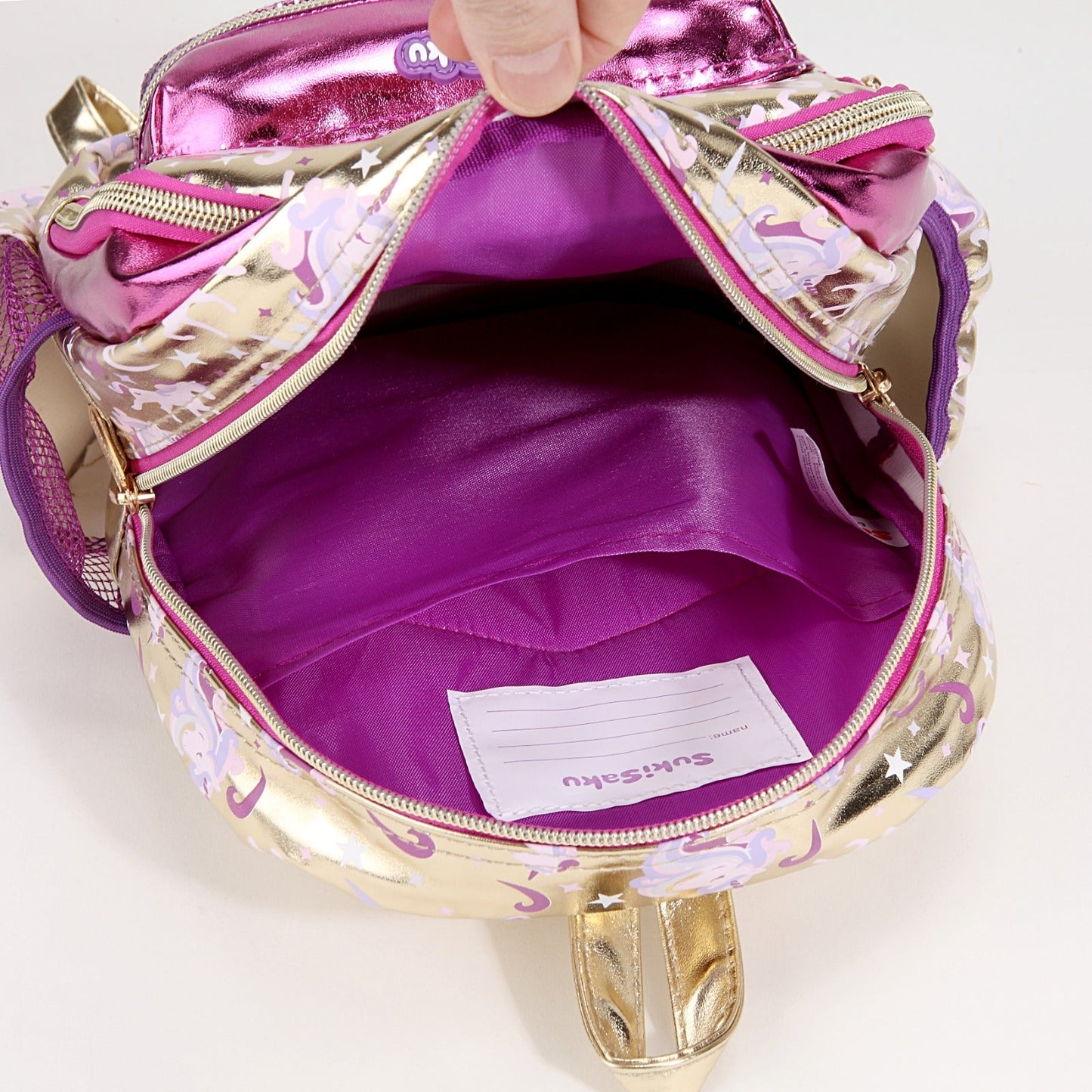 Unicorn Design Backpack with Front Pocket for Kids