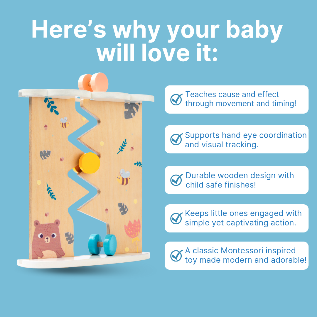 Cots and Cuddles Wooden Ball Tracker for Kids