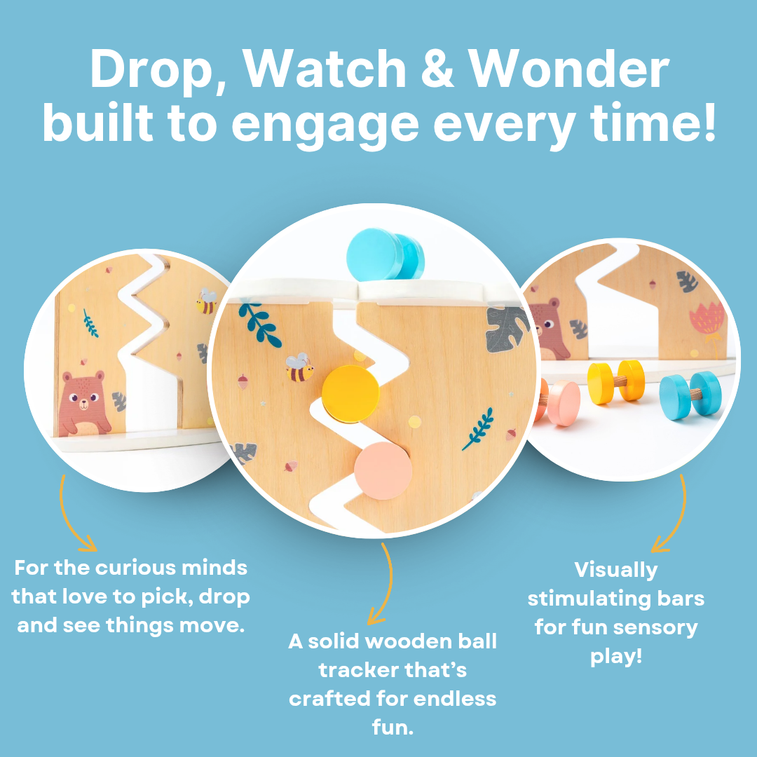 Cots and Cuddles Wooden Ball Tracker for Kids