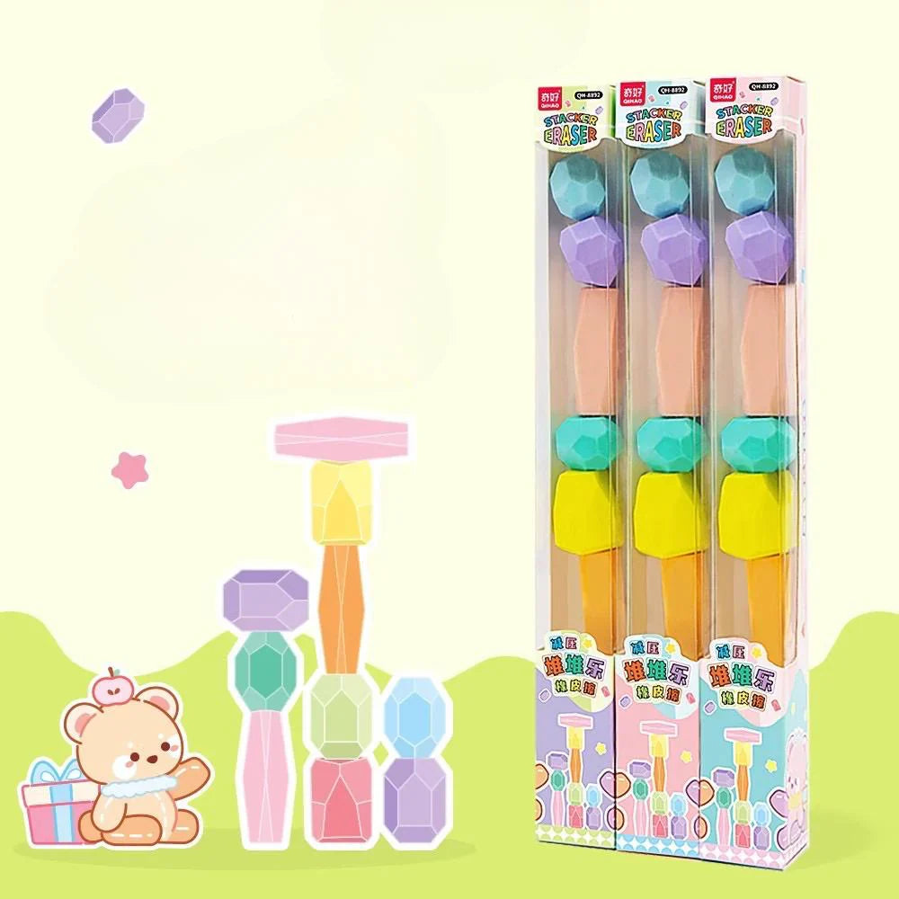 Stack & Erase Block Erasers for Kids