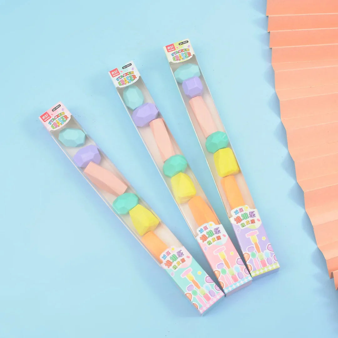Stack & Erase Block Erasers for Kids