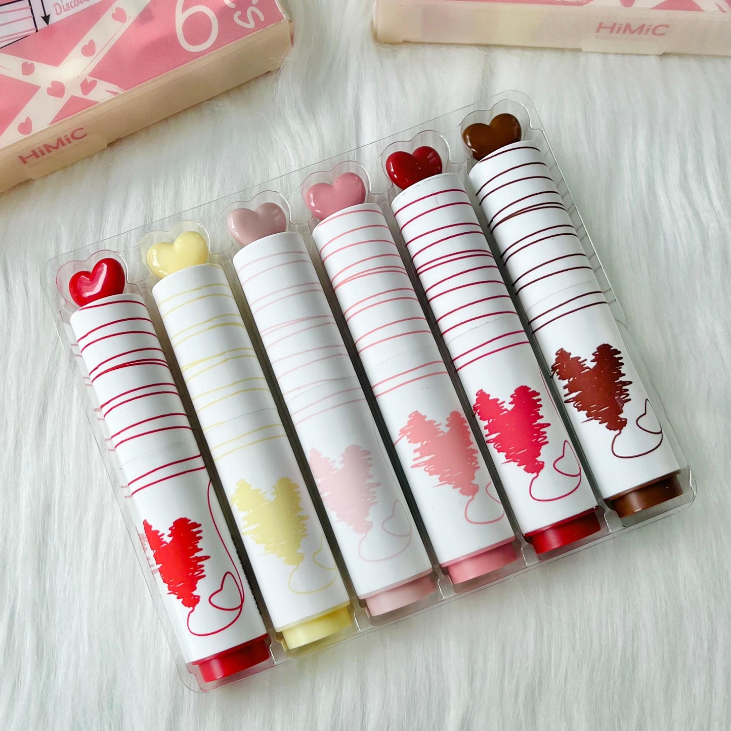 Heart Design Highlighter Pack of 6