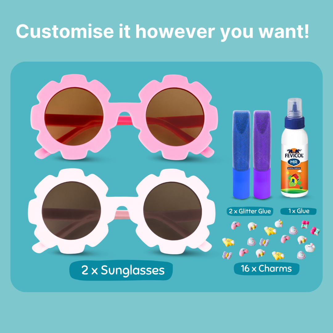 Cots and Cuddles DIY Flower Sunglasses Decoration Kit for Kids