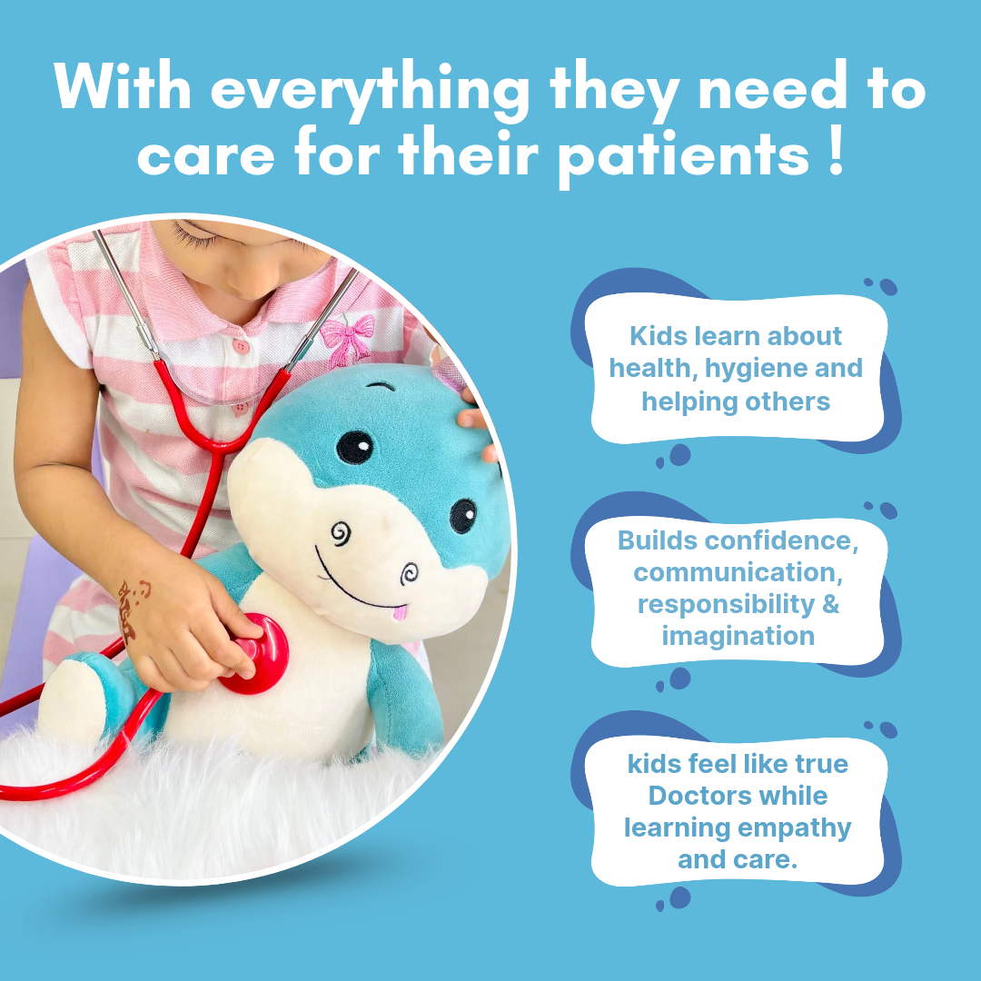 Cots and Cuddles Premium Wooden Junior Physician Set Pretend Play for Kids