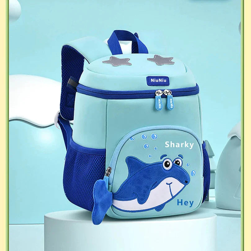 shark design backpack for kids