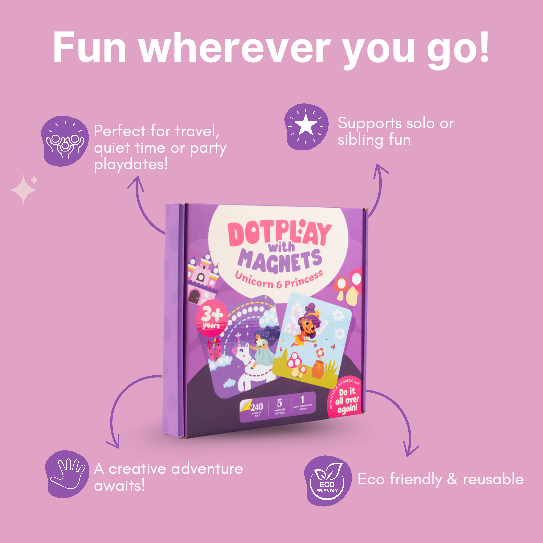 Cots and Cuddles Magnetic Dot Art ??Unicorn & Princess Playset