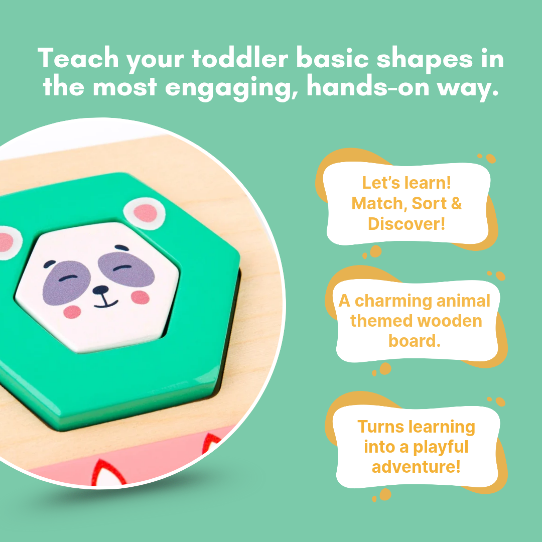 Cots and Cuddles Wooden Animal Design Stack and Sort