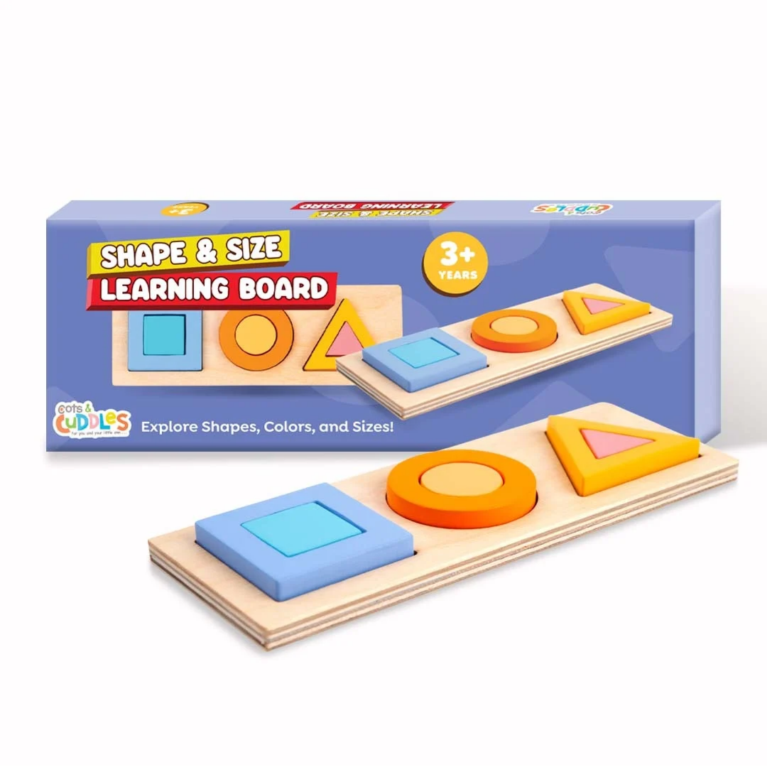 Wooden Shape and Size Learning Board