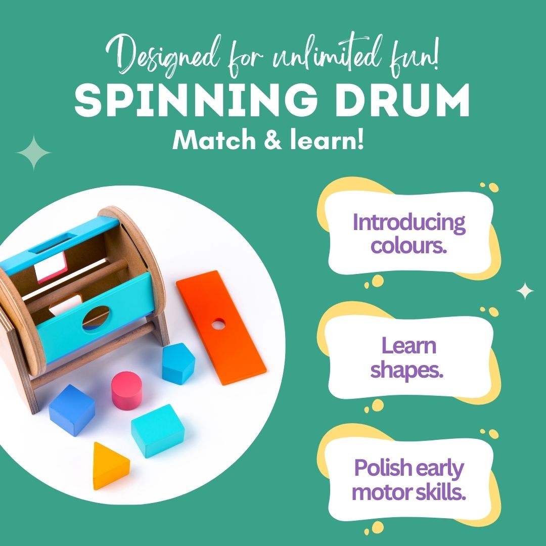 Spinning Wheel with Shape Sorter Toy
