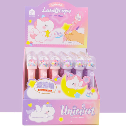 Unicorn Topper Gel Pen – 0.35mm Pastel Writing Pen