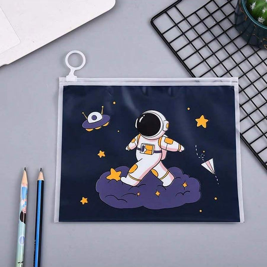 Cartoon Theme Transparent Folder Pouch 1pc
