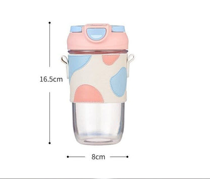 Classy Sipper Glass with Faux leather sleeves - 500ml