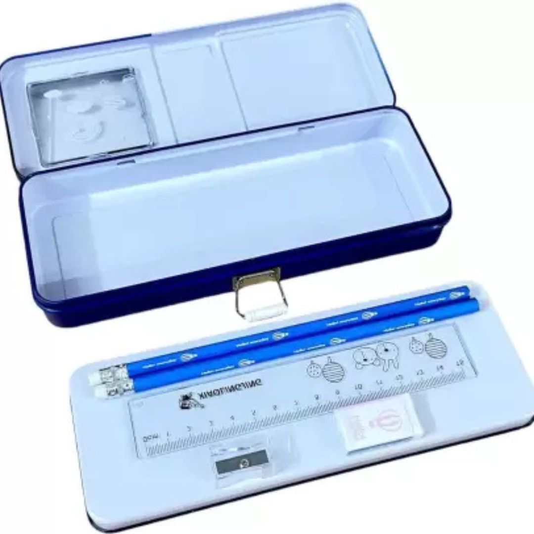 Cute Design Metal Pencil Case with Stationery