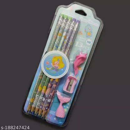 Enchanting Ocean Princess Pencil Set: Dive into Creativity with Magical Designs and Versatile Features (Random)