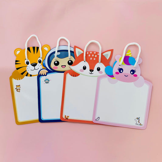 Cots and Cuddles Animal Design Write and Wipe Board for Kids (1pc)