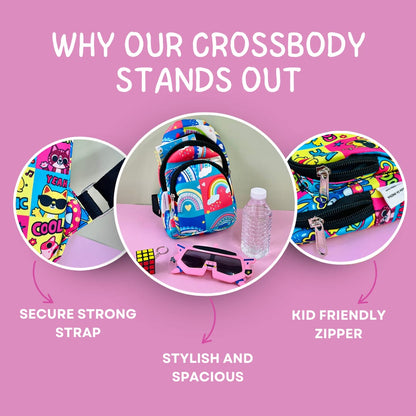The Rainbow Print Crossbody Bag for Kids