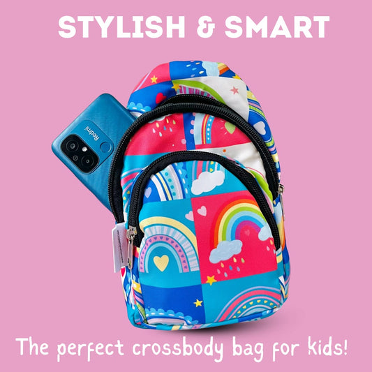 The Rainbow Print Crossbody Bag for Kids