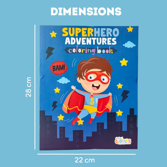 Cots and Cuddles Cartoon Colouring Book for Kids (Superhero)
