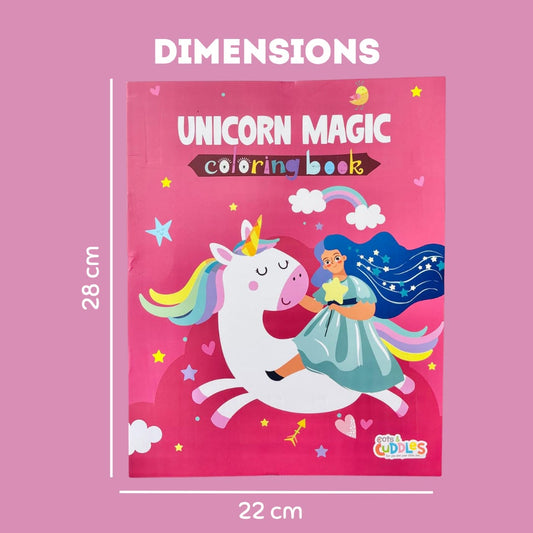 Cots and Cuddles Cartoon Colouring Book for Kids (Unicorn)